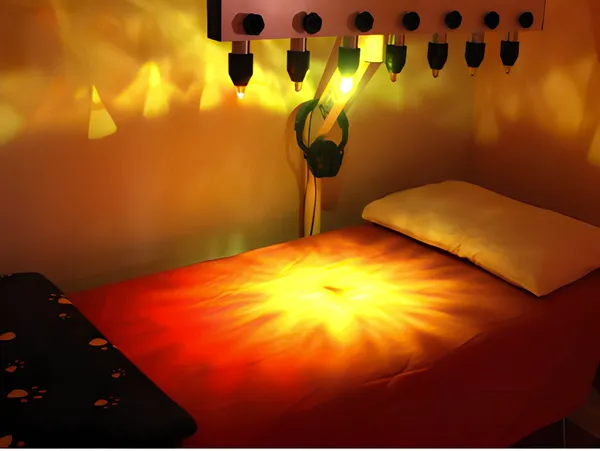 Crystal bed therapy treatment room at Philip Edward Salon and Luxury Spa