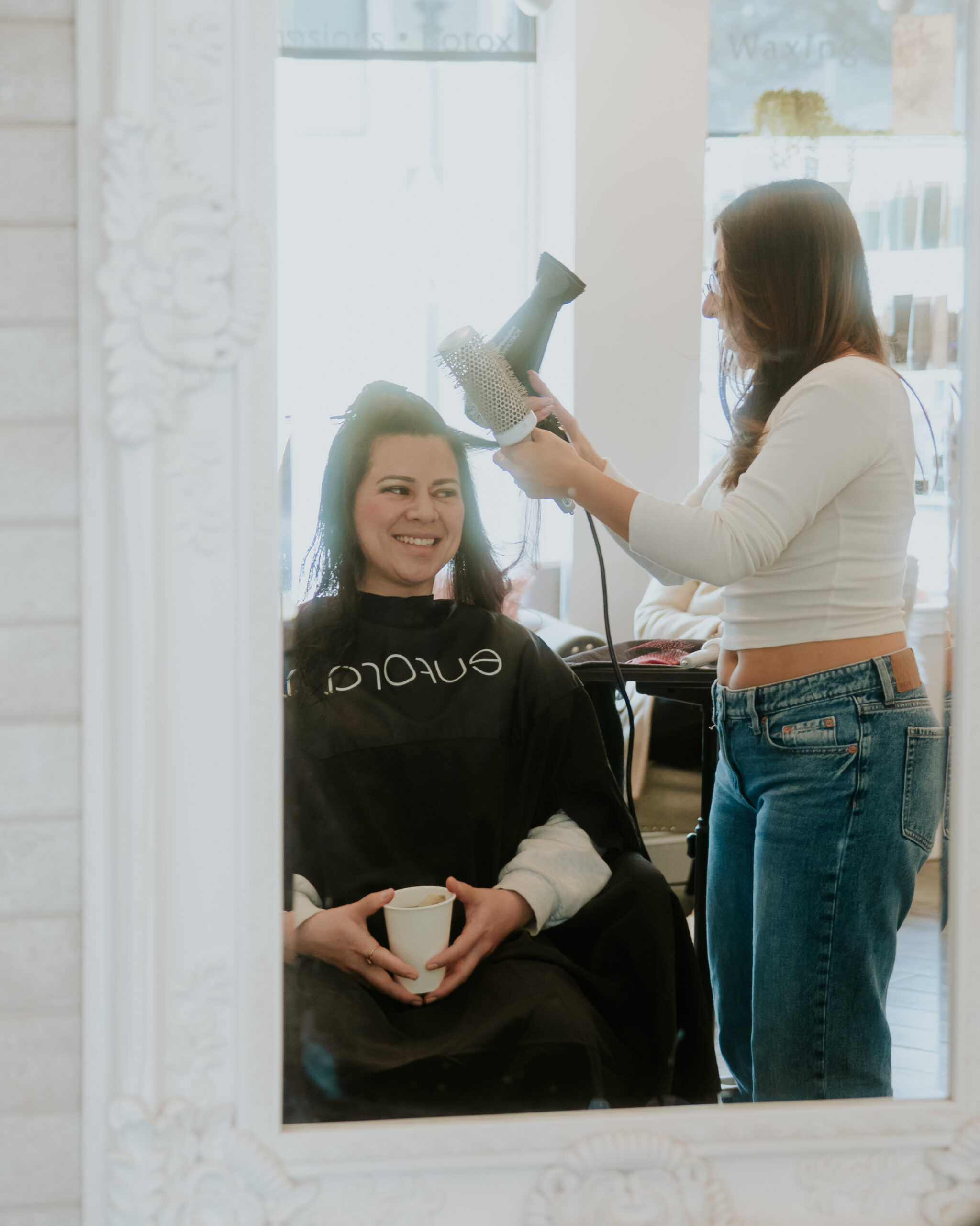 Luxury salon hair wash and conditioning treatment in Boston