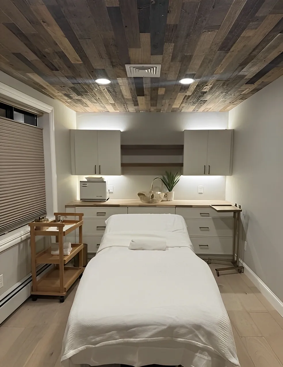 Luxury skin care treatment room at Philip Edward Salon and Spa in Boston