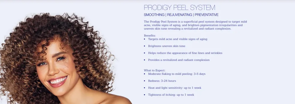 Prodigy Peel smoothing and rejuvenating skin treatment