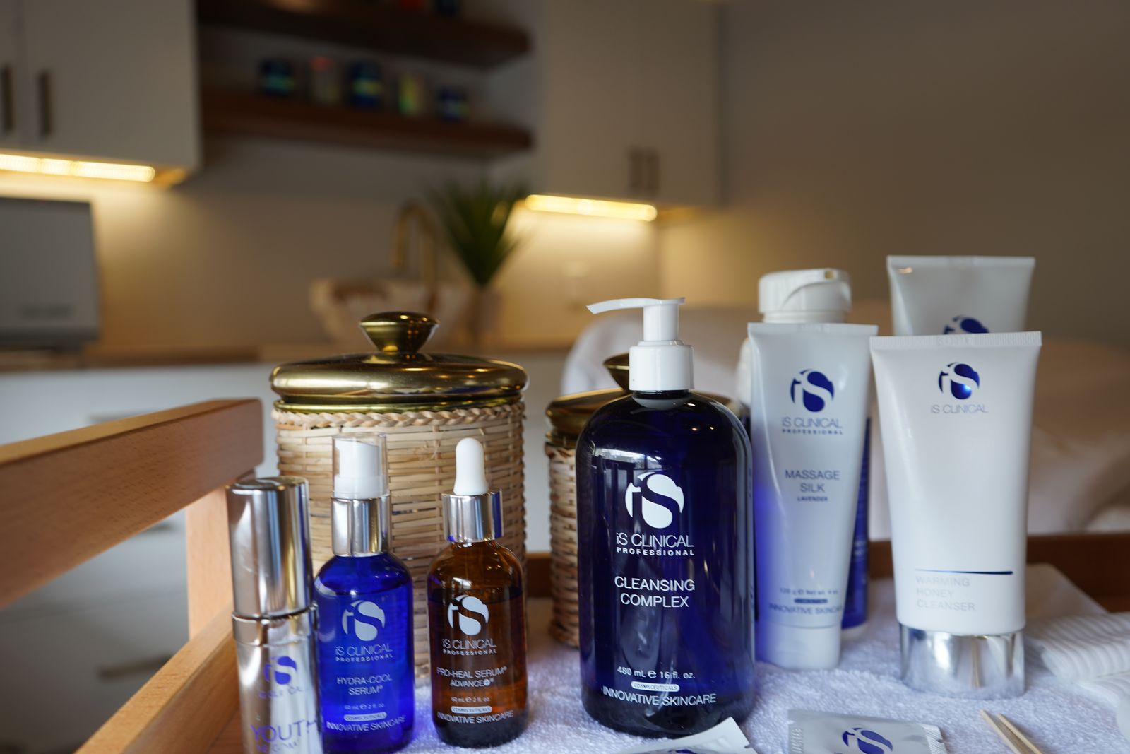 iS Clinical professional skincare product collection at Philip Edward Salon & Luxury Spa in Charlestown Boston